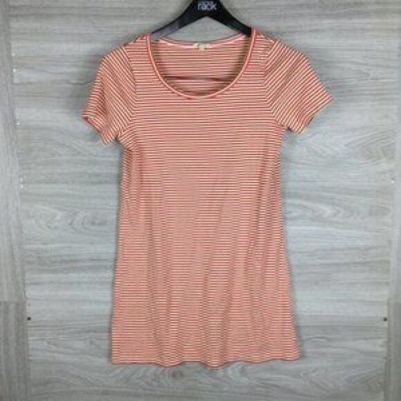 Madewell Pink Swingy Tee Dress in Stripe size S - Picture 3 of 6